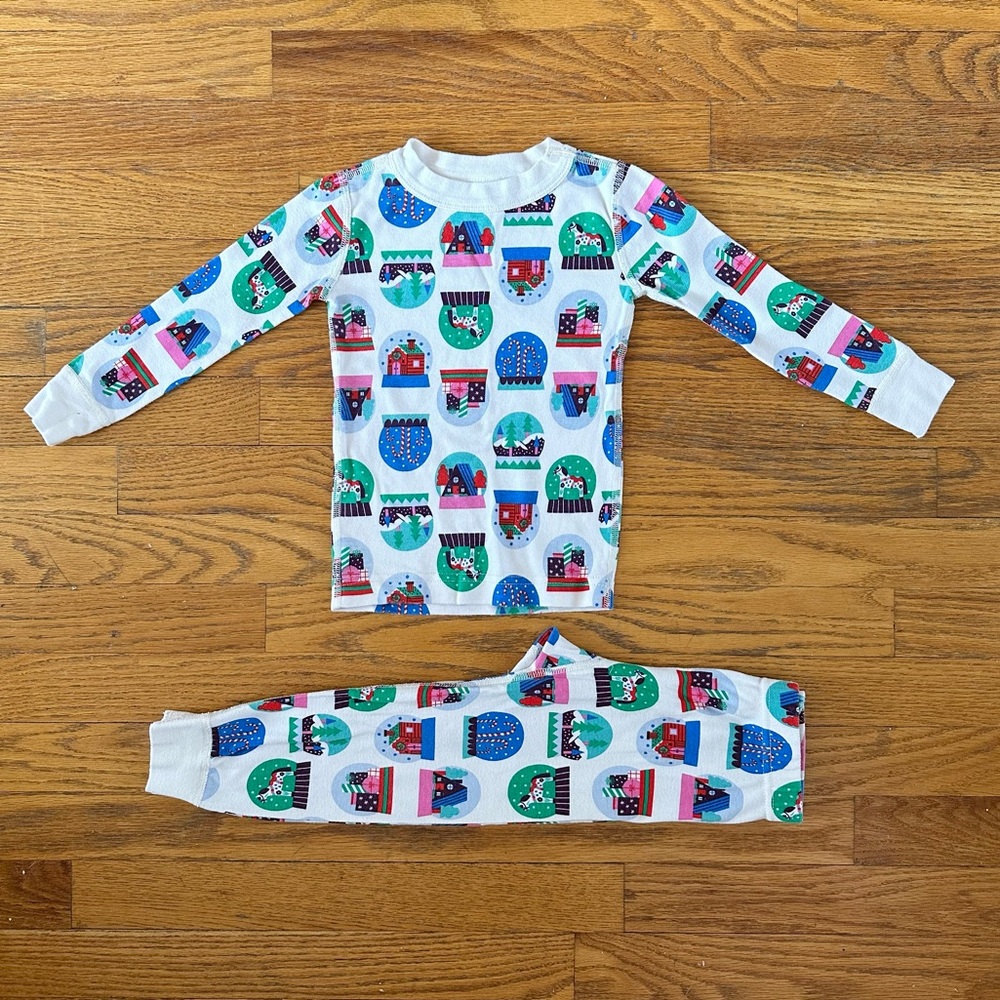 Hanna Andersson Kids Holiday Long John Pajama Set 3T